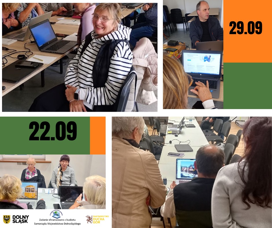 22 i 29.09.2025r. spotkania w "Cyfrowej Kawiarence Seniora" w Łomnicy