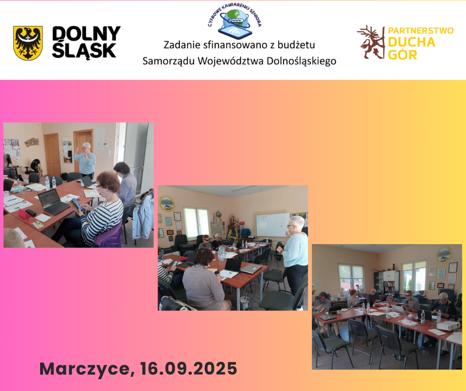 Marczyce nie śpią - II zajęcia "Cyfrowych Kawiarenek Seniora"