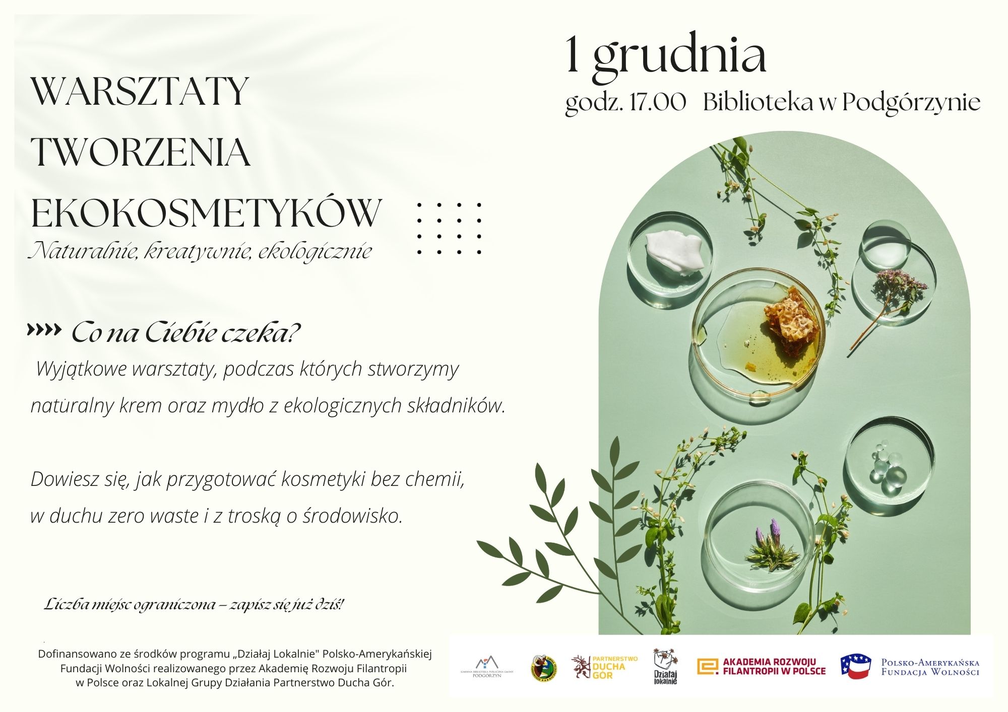 1 XII warsztaty tworzenia ekologicznych kosmetyków. Pogdórzyn