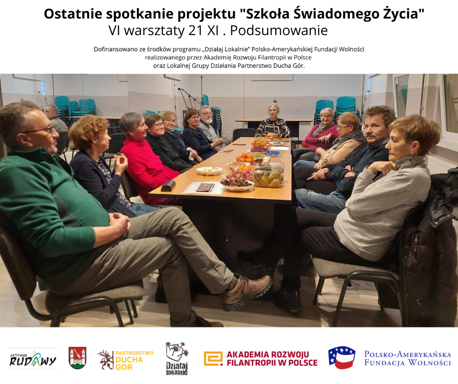 21 XI Ostatnie spotkanie projektu "Szkoła Świadomego Życia"