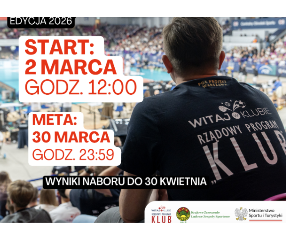 Rządowy Program „Klub” – edycja 2026