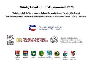 Filmowe podsumowanie programu Działaj Lokalnie 2023