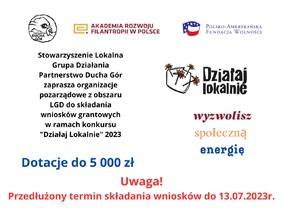 Uwaga! Przedłużenie do 13.07. terminu składania wniosków DL 23