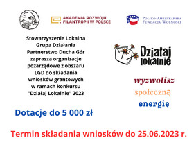 RUSZYŁ KONKURS Działaj LOKALNIE 2023