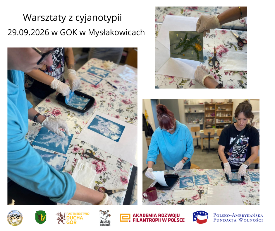 Warsztaty z cyjanotypii 29.09.2026 w GOK w Mysłakowicach - relacja