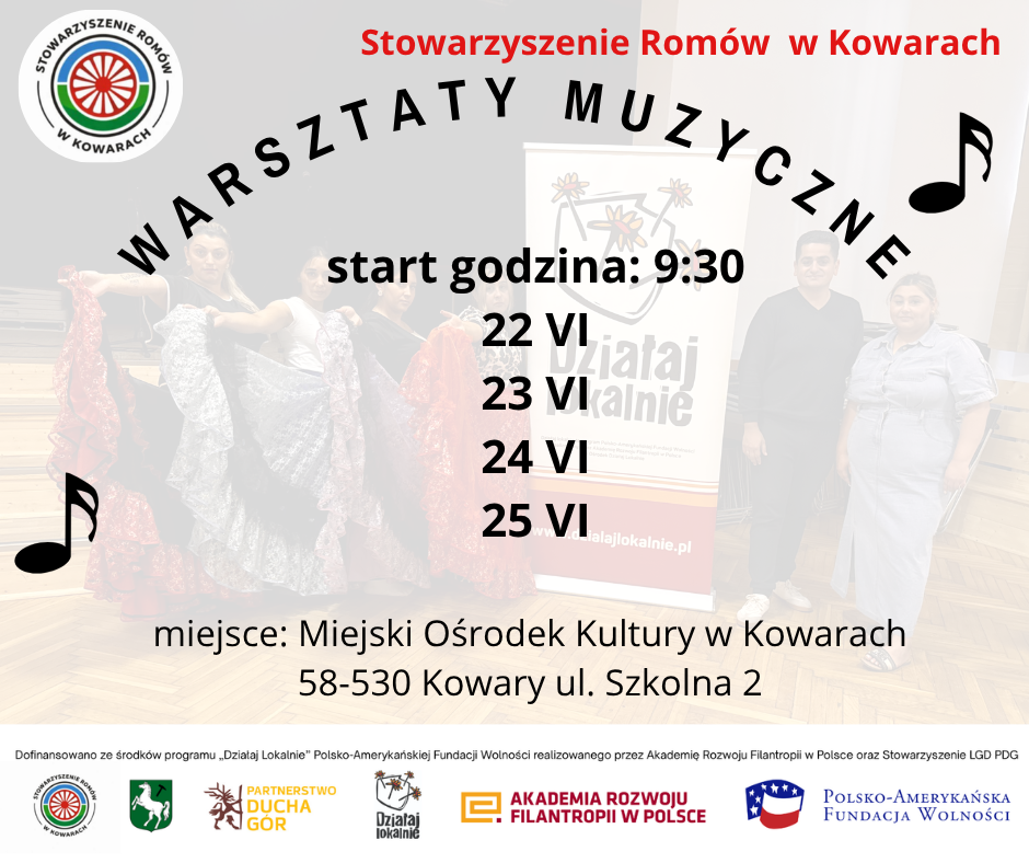 Zaproszenie na kolejne warsztaty: 22, 23,24,25 VI MOK Kowary