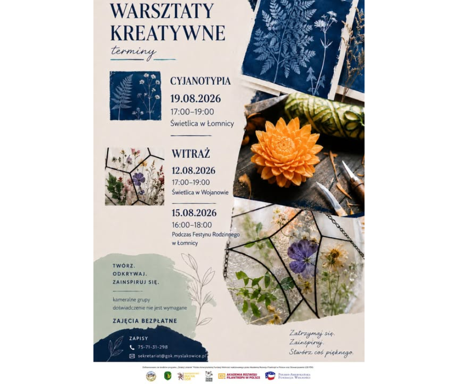 Twórcze Mysłakowice zapraszają na warsztaty