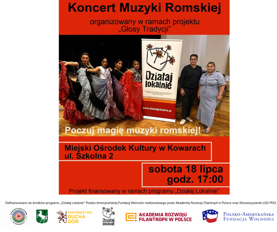 18 VII g. 17:00 Zaproszenie na  wyjątkowy koncert kultury romskiej