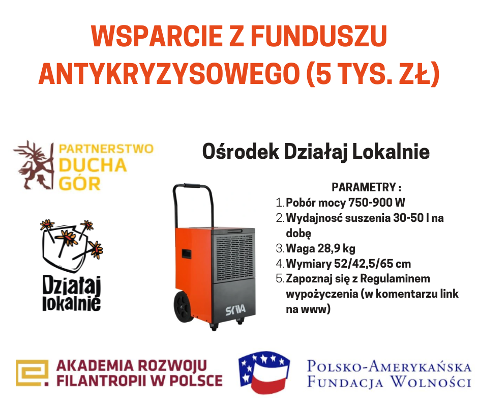 5 tys. zł z Funduszu Antykryzysowego PAFW