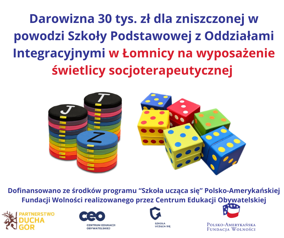Darowizna 30 tys zł z Centrum Edukacji Obywatelskiej