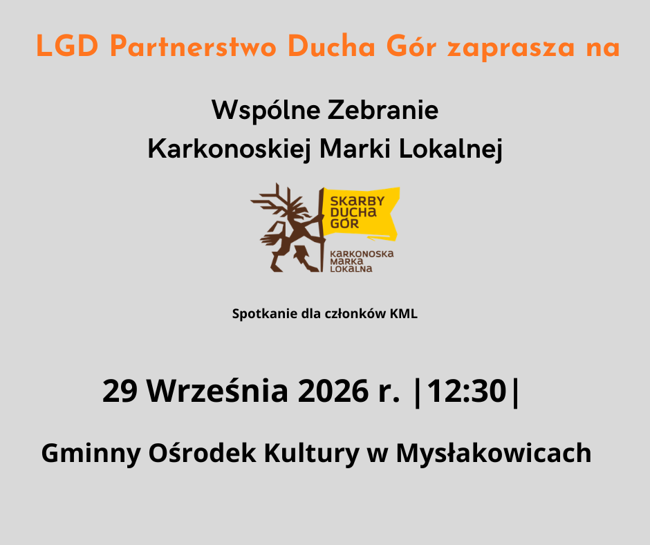 29.09.2026 Spotkanie Karkonoskiej Marki Lokalnej